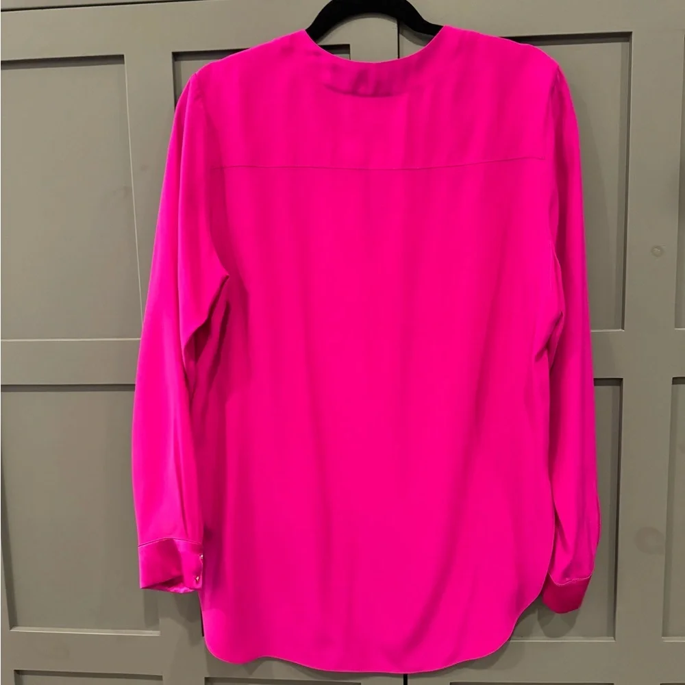Amanda Uprichard 100% silk blouse/tunic/popover in pink - Picture 6 of 6